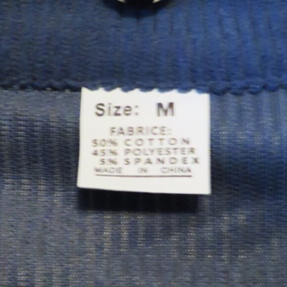 NWOT‎ Blue Lightweight Ribbed Shirt w/Brown Accent Size Medium - Picture 6 of 6